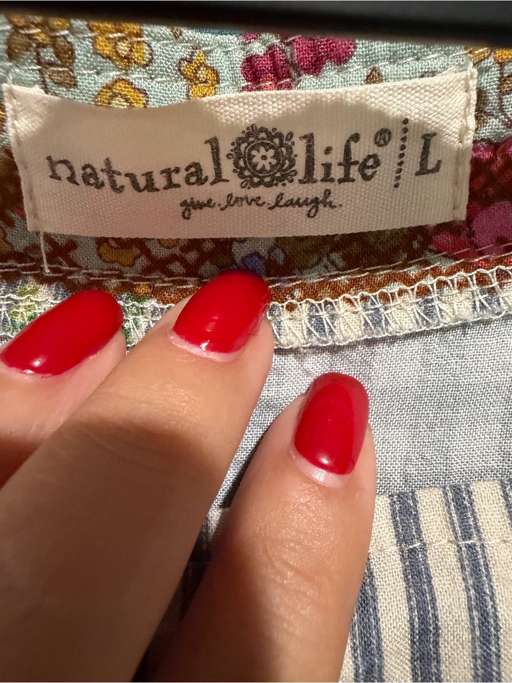 NATURAL LIFE Patchwork Floral Maxi Dress in Multicolor - Picture 5 of 7